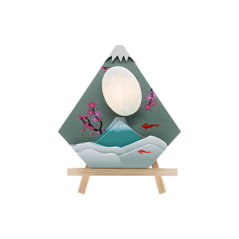 Japanse desktop Maihui houtkunstlamp - Houten sneeuwpiek