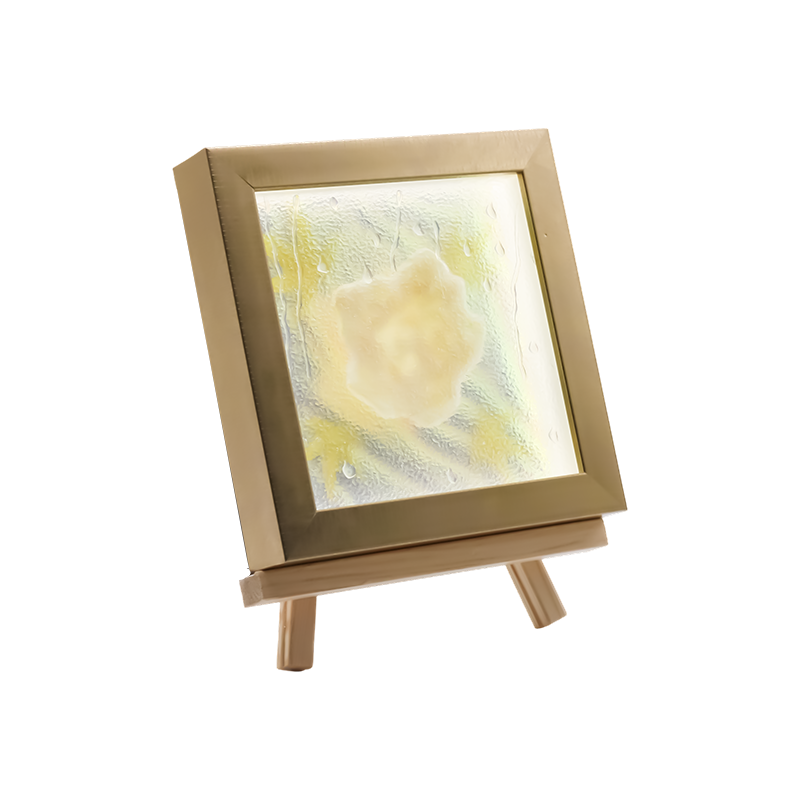 Vierkant lichtgeel esdoornblad kunstlicht - Maple Frost