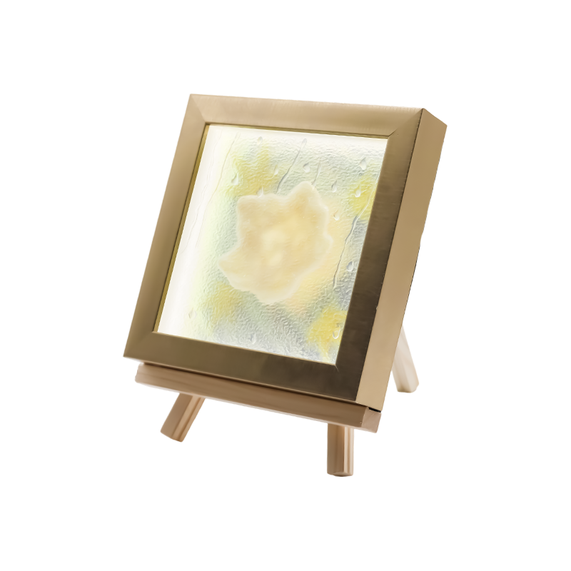 Vierkant lichtgeel esdoornblad kunstlicht - Maple Frost