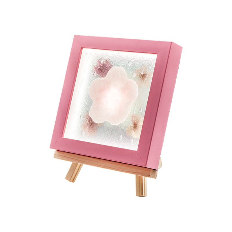 Geel houten frame kersenbloesem kunstlamp-Yozakura Rain