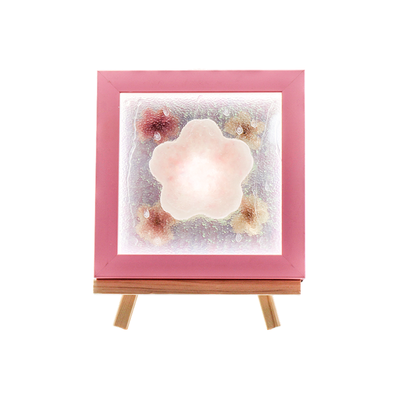Geel houten frame kersenbloesem kunstlamp-Yozakura Rain