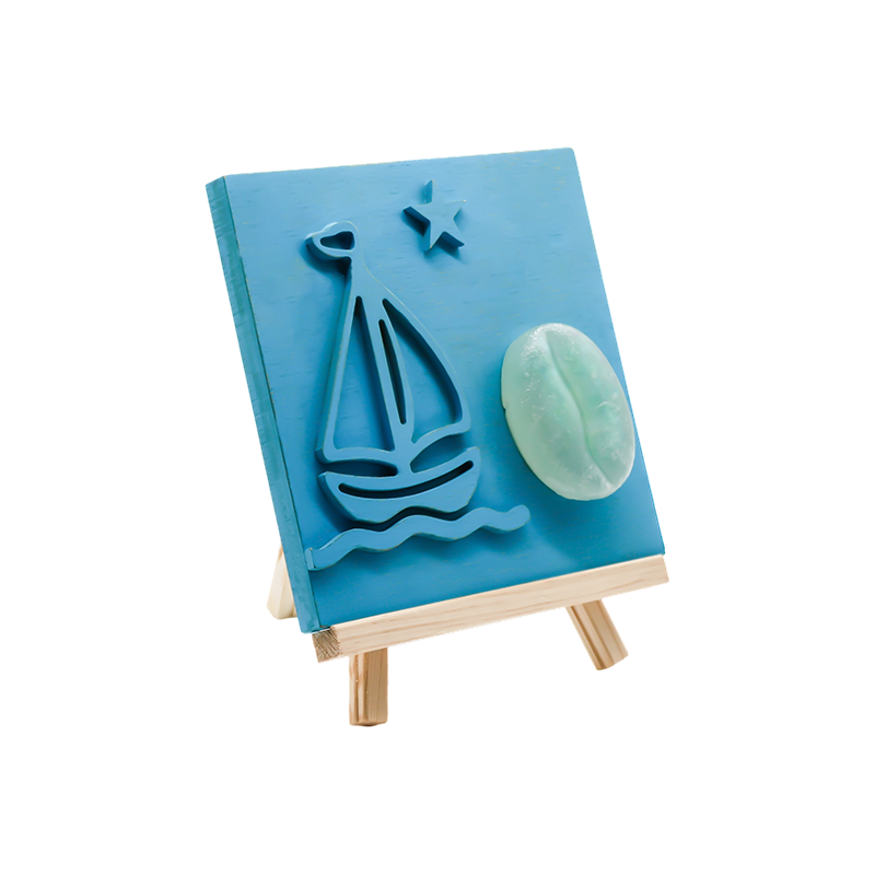Oceaankleurige zeilboot bamboe gesneden houten lamp - Sail Shadow Baking