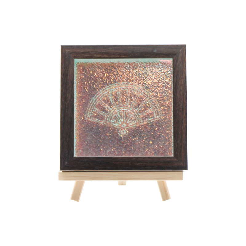 Japanse kristallen lamp met waaierpatroon - Japanse Feng Shui Chant