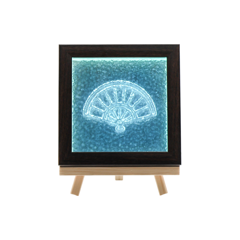 Japanse kristallen lamp met waaierpatroon - Japanse Feng Shui Chant
