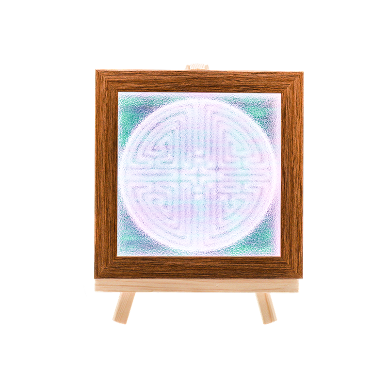 Donkerrode Chinese kristallen lamp met een lang levenpatroon - Jingshou Tianze