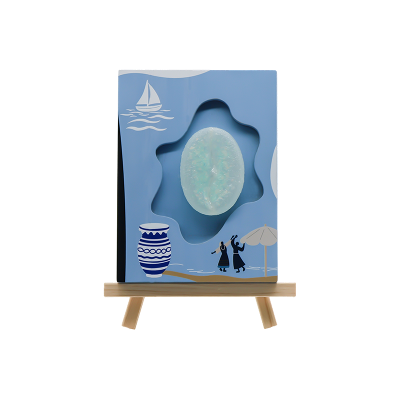 Ocean Wind Turing Coffee Bean Relief Houten Kunstlamp-Licht van Liefde Zee