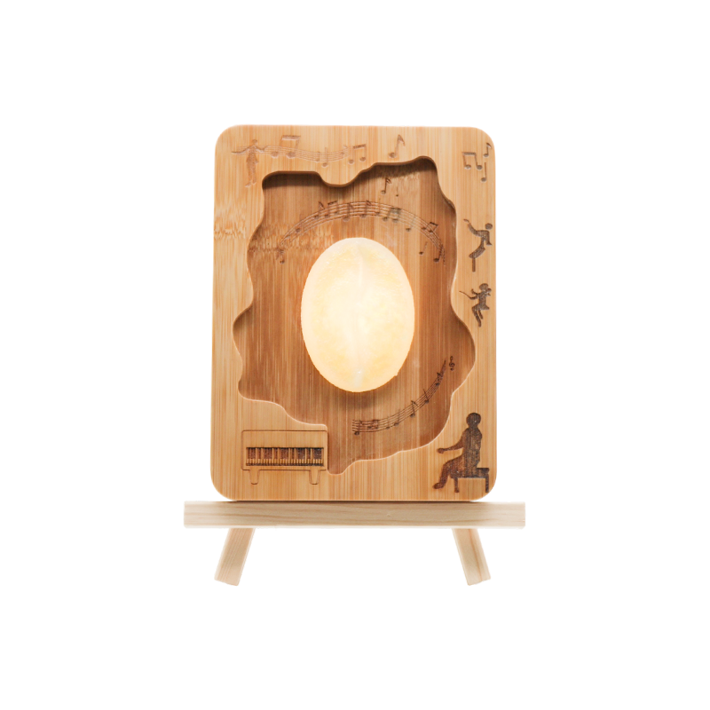 Onregelmatig reliëfframe muziek hout kunst lichtboon geluidstijd