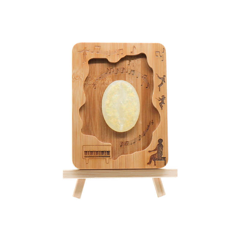 Onregelmatig reliëfframe muziek hout kunst lichtboon geluidstijd