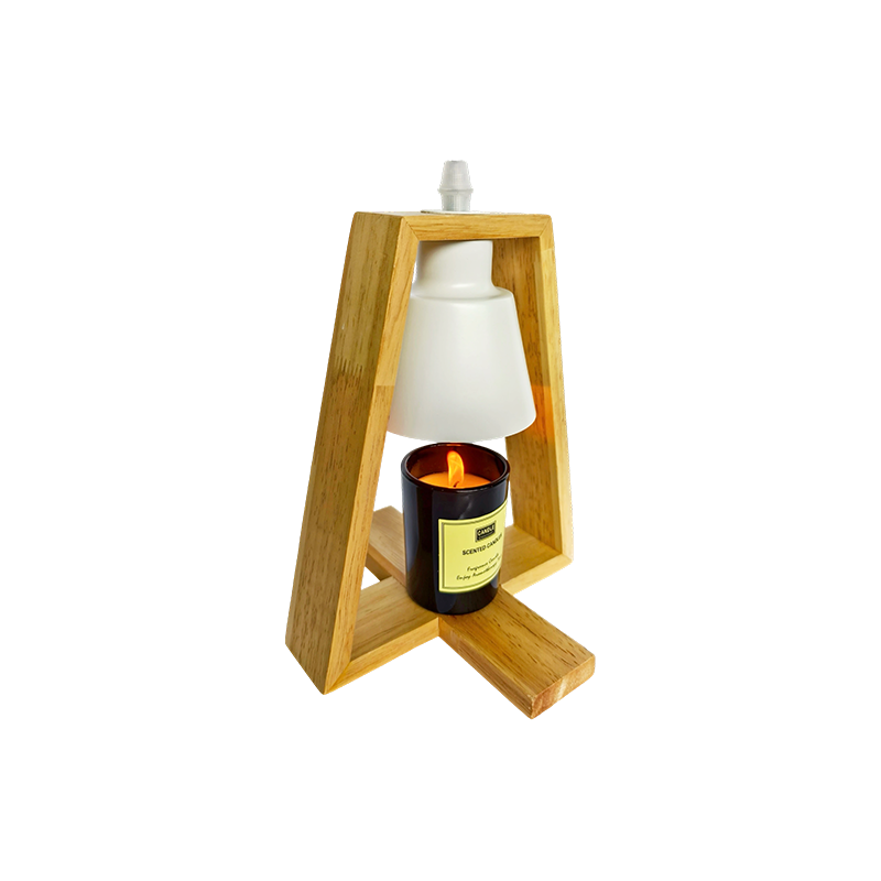 Minimalistische houten kaarsenwarmerlamp - Warm Isle