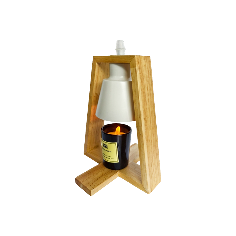 Minimalistische houten kaarsenwarmerlamp - Warm Isle
