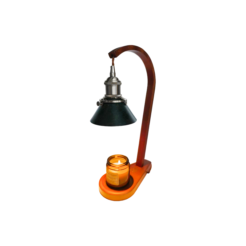 Kaarswarmerlamp met zwarte kegelvormige kap - Sluierlicht